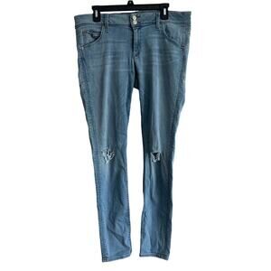 HUDSON Collin Skinny Flap Pocket Jeans Busted Knee Skinny Jeans GYSR Size 32